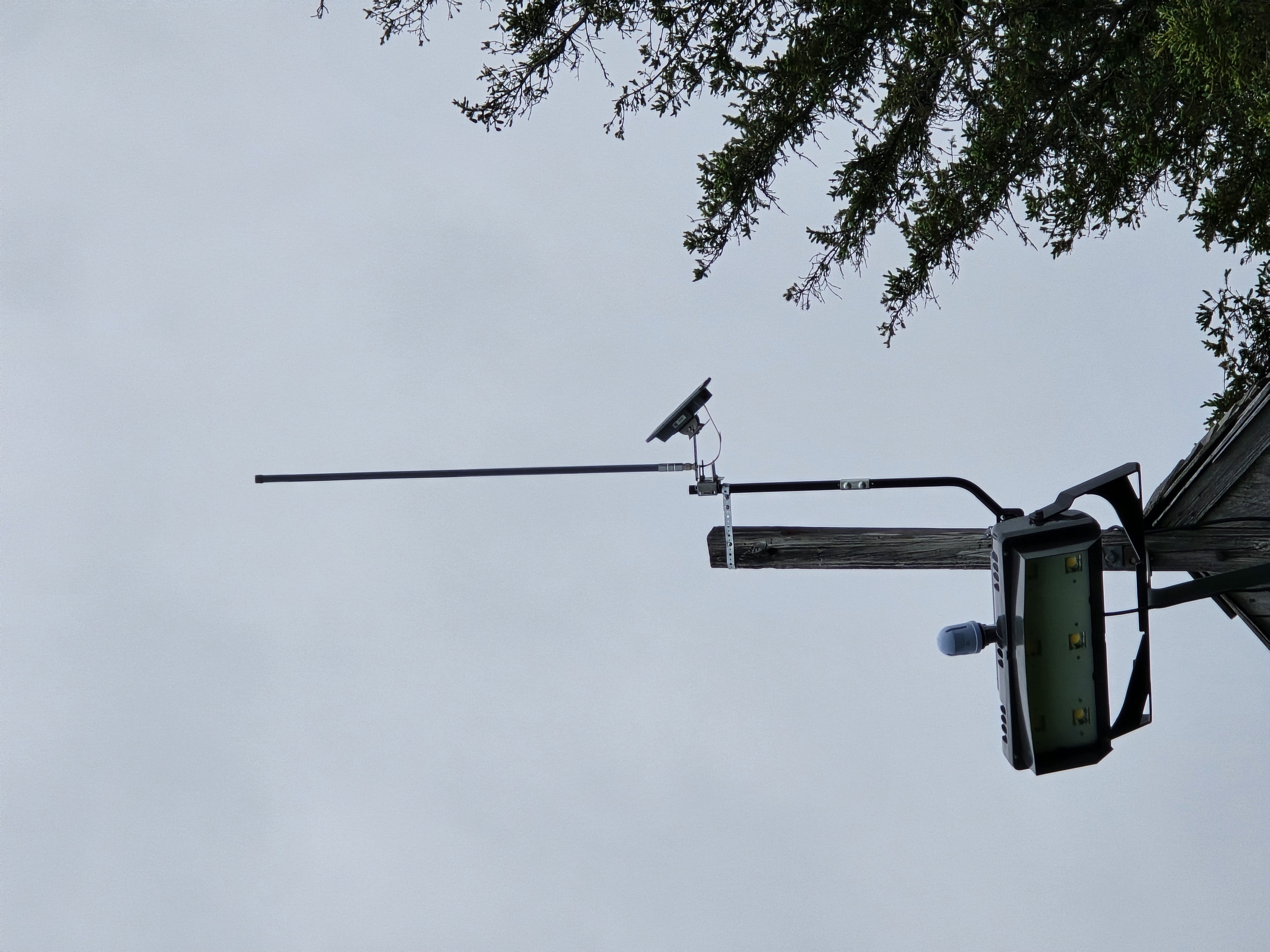 Photo of the repeater installed at the highest point accessible on Jiminy Peak