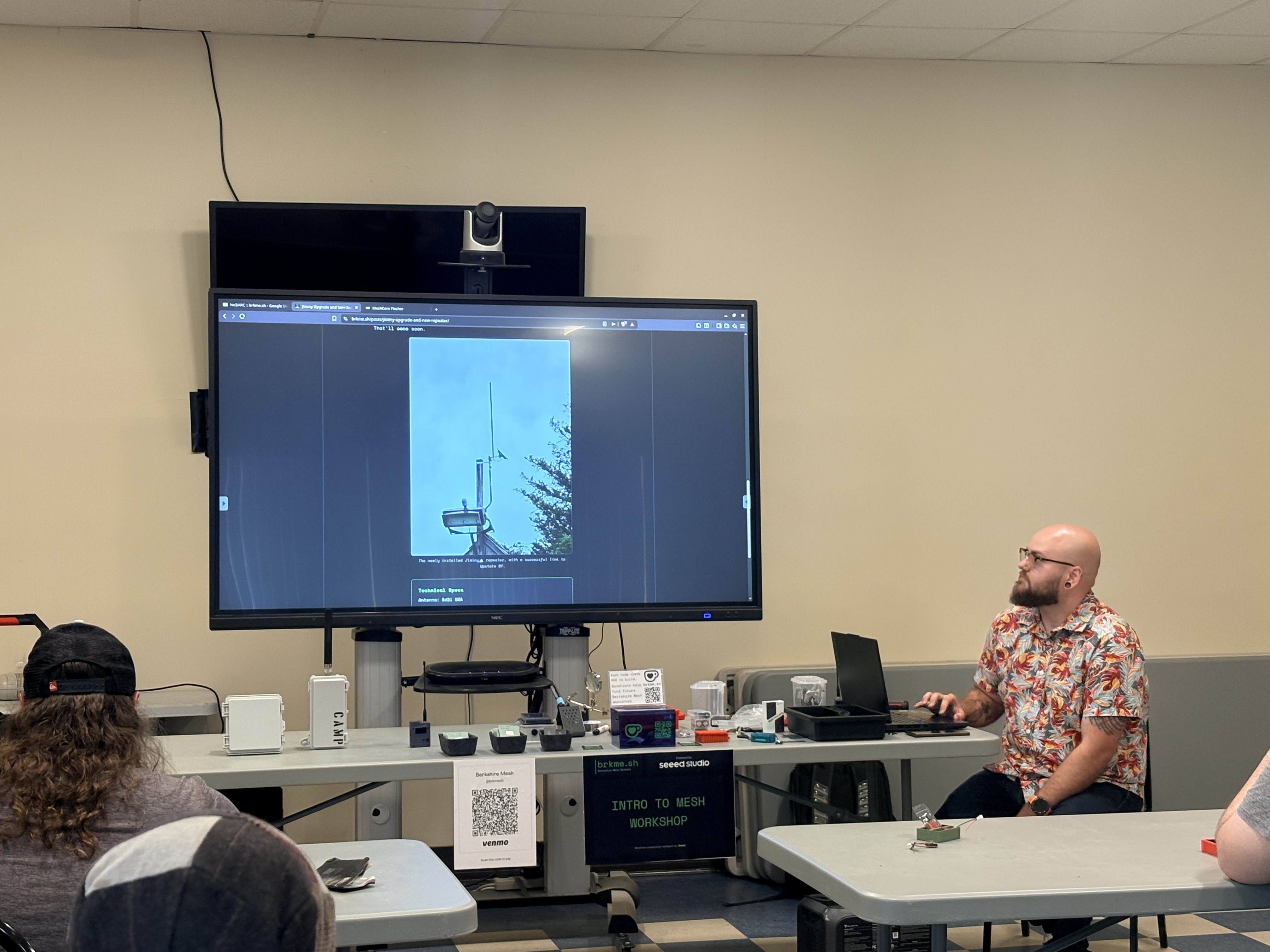 Presentation being shown to group